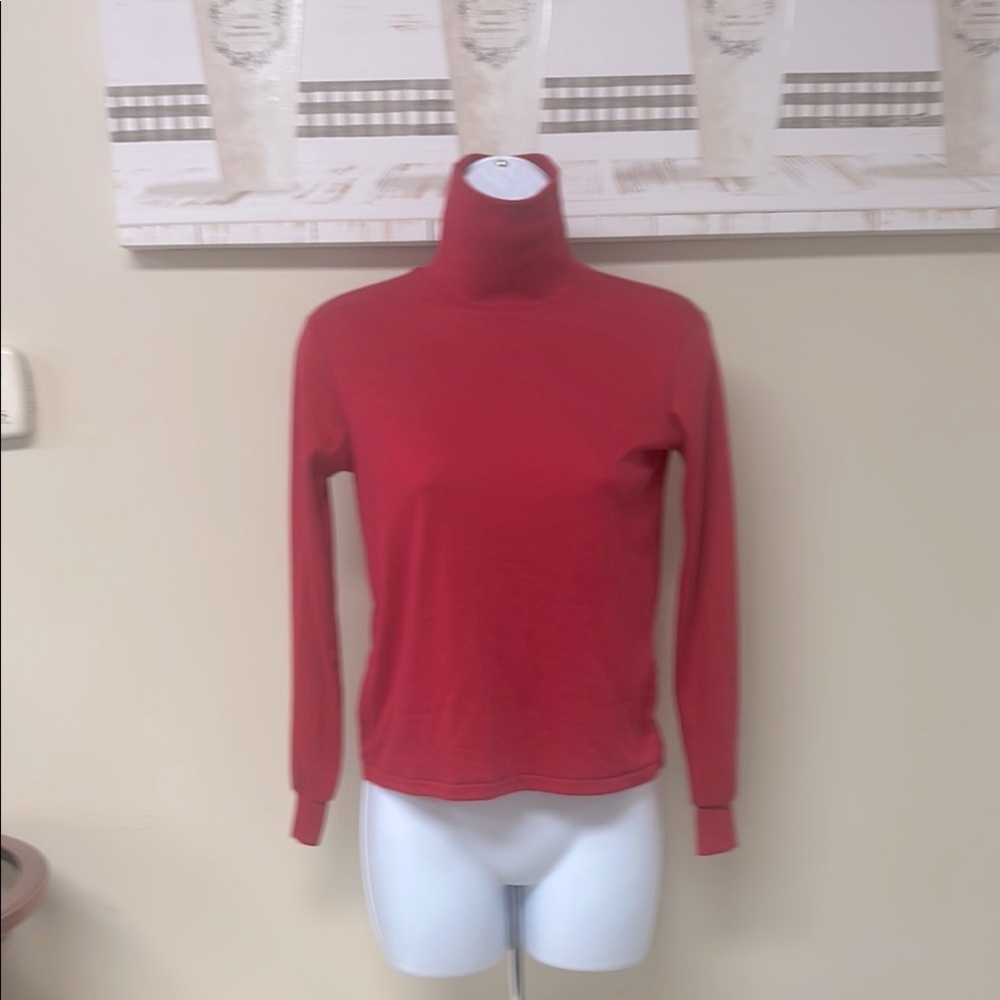 Vintage Dobie Turtleneck Unisex Kids Size 10 Maroon  Long Sleeve Basic Layering